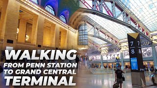 Walking NYC  Penn Station to Times Square amp Grand Central Terminal July 2021 [upl. by Itnaihc]