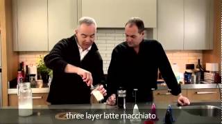 aerolatte  milk frother makes three layer caffè latte macchiato [upl. by Merp]