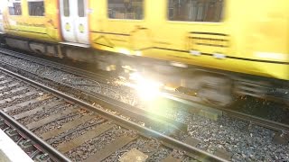 Merseyrail 507 009 making arcs at Birkdale station [upl. by Ennad]